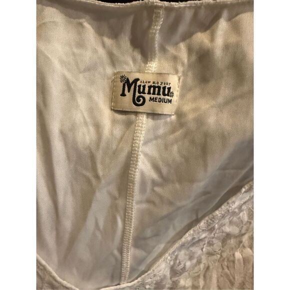 Show Me Your Mumu Womens White Lace Kylie Mini Dress Size Medium - Picture 4 of 6